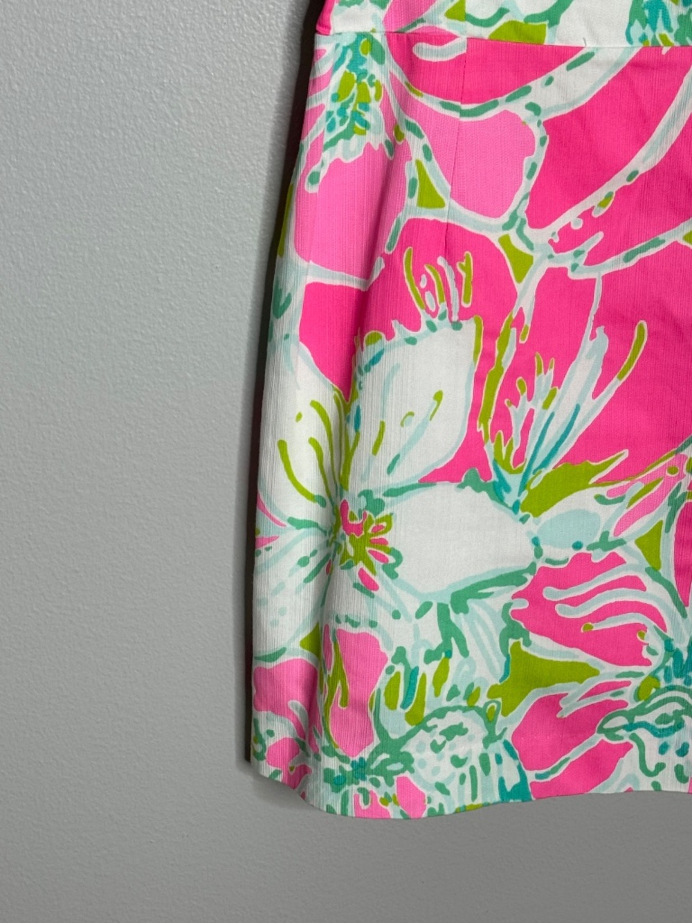 Lilly Pulitzer Jesse Skort Romper Dress Cotton Pink Green Floral Straps Sz 2 - Picture 6 of 16